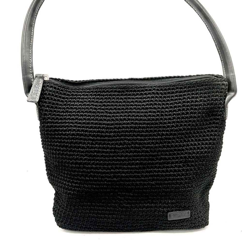 The Sak Black Crochet Shoulder Handbag